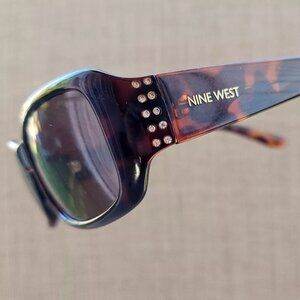 Nine West Women Sunglasses Brown Tortoise Frame Eye Wear Shades
